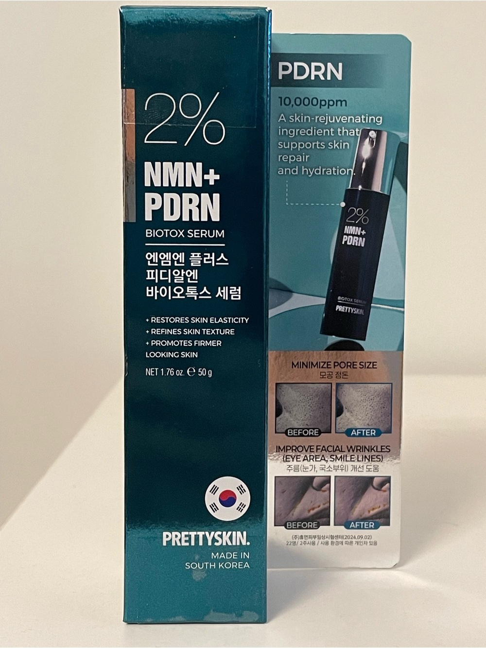BNIB PRETTYSKIN K-Beauty 2% NMN+PDRN Biotox Serum - 1.76 oz/ 50g